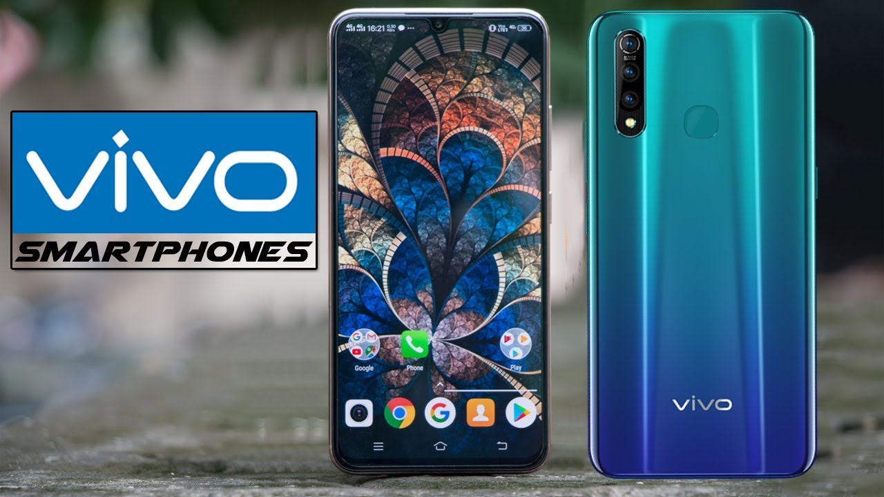 Vivo smartphone showing it’s front and back with vivo’s logo beside it