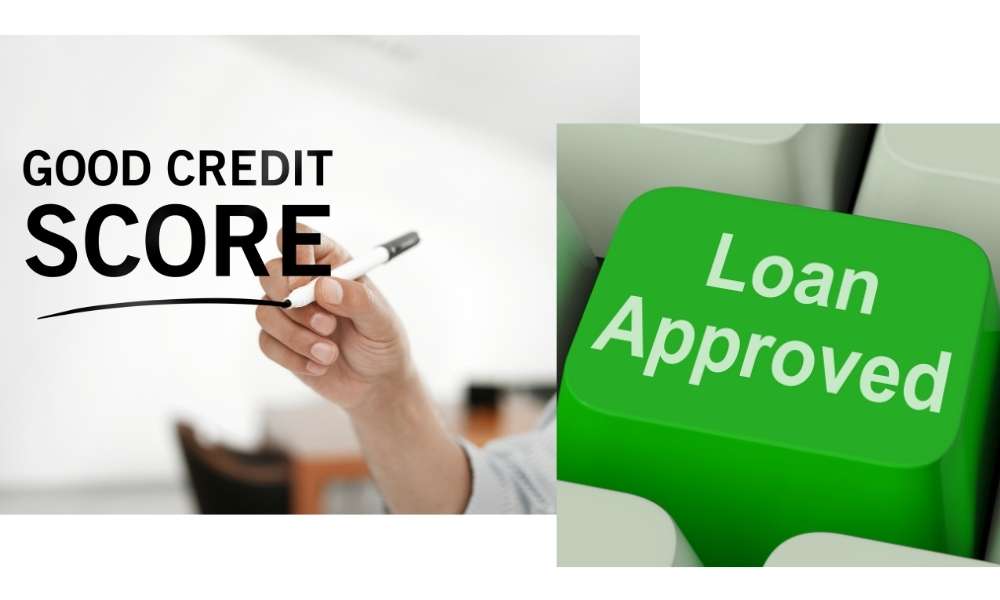 good credit score = loan approved concept