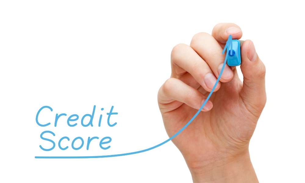 increasing credit score graph concept